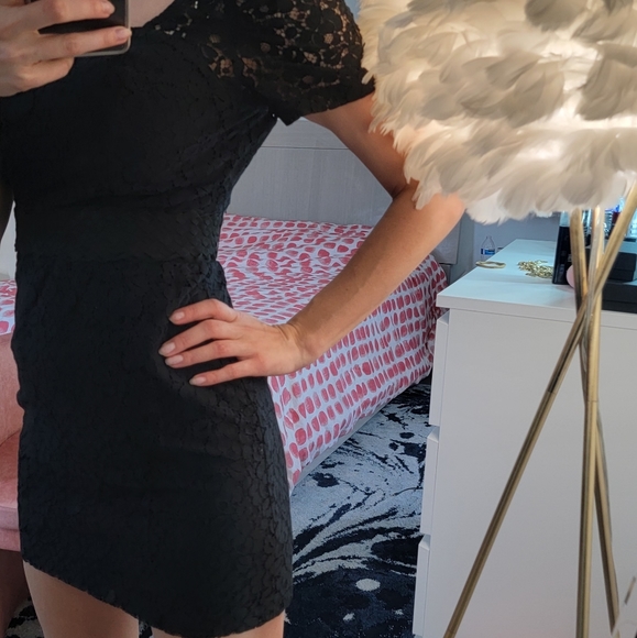 Guess Embellished Mini Black Dress - Picture 3 of 7